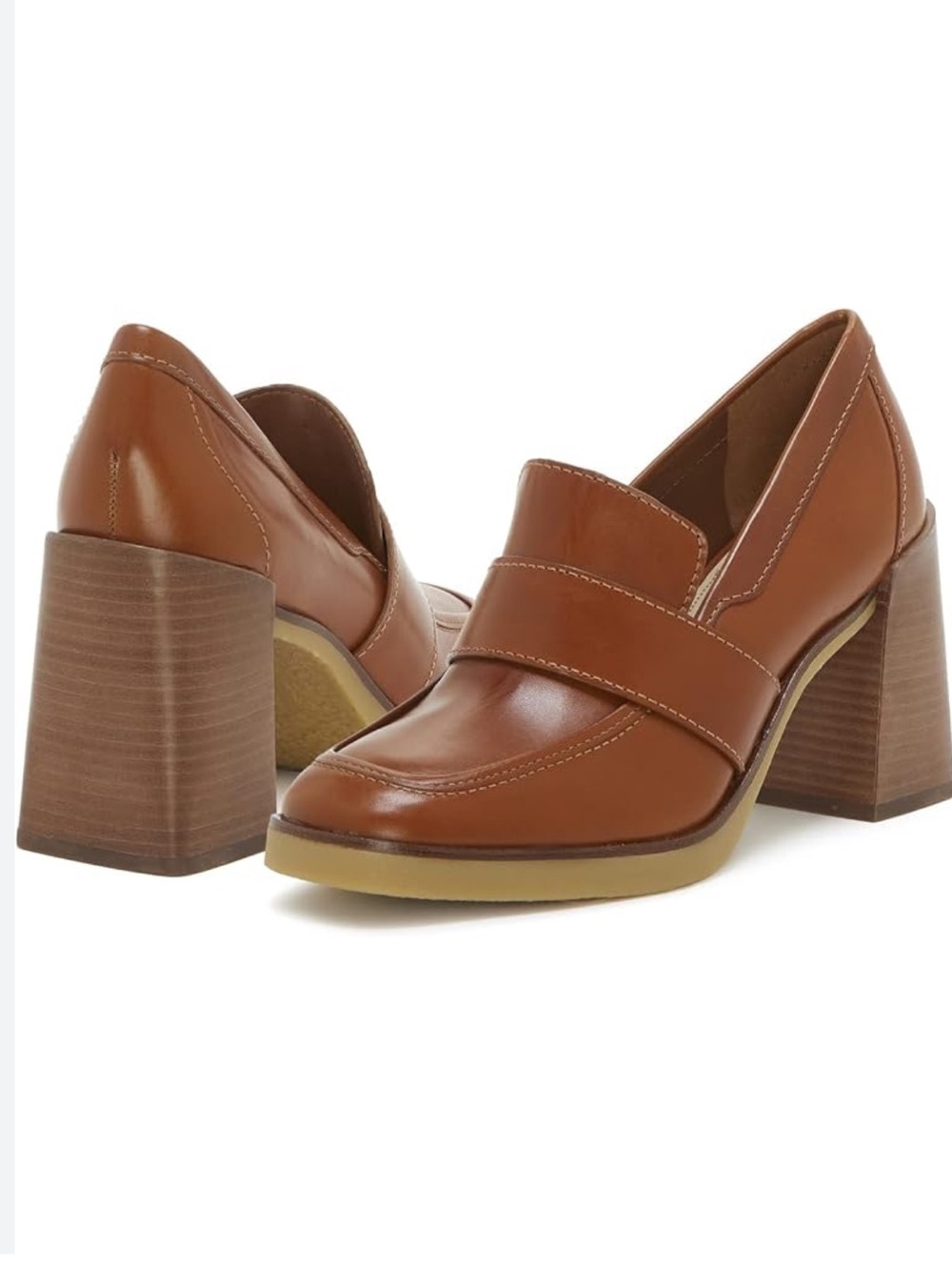 New in Box- Vince Camuto Ezerna Stacked Heel Loafer Pump, Size 9